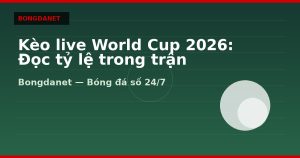 Kèo live World Cup 2026: Đọc tỷ lệ trong trận